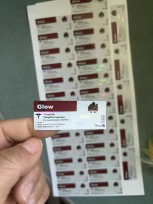 Etykiety na fiolki Glow 70mg 2ml 3ml ze spersonalizowanym projektem