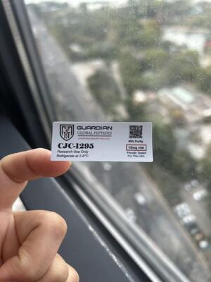 CJC-1295 Etykiety fiolki z peptydem 10 mg Drukowanie logo na zamówienie