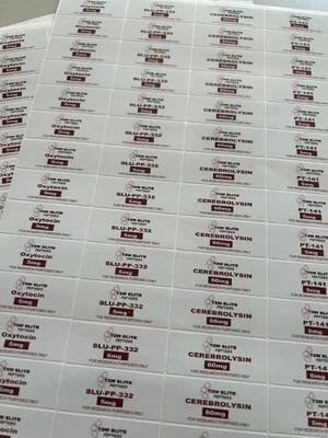 Oksytocyna 5mg etykiety z PVC do małych fiolek z peptydami