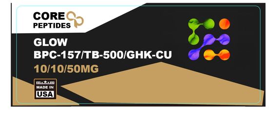 Glow BPC157 TB500 GHK CU MIX PEPTIDE VIAL LABEL