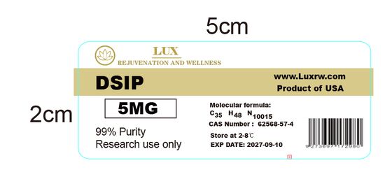 Dsip 5 mg Etykiety samoprzylepne Małe fiolki Etykiety