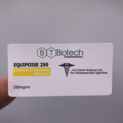 Laserowe logo Wytłoczona etykieta na butelkę z lekiem Wodoodporna samoprzylepna etykieta na fiolkę