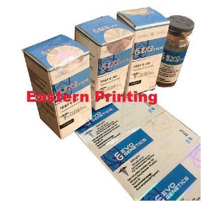 Dia 2cm Tłoczone laserowo 10ml Hologramowe szklane etykiety na fiolki