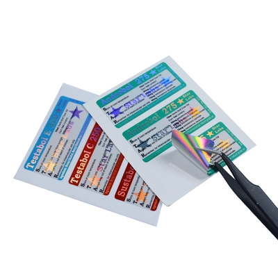 Etykiety szklanej fiolki CMYK 10 ml do testowania cypionianu