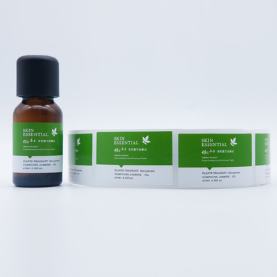 Białe samoprzylepne etykiety samoprzylepne Pantone na fiolki 10 ml z PVC