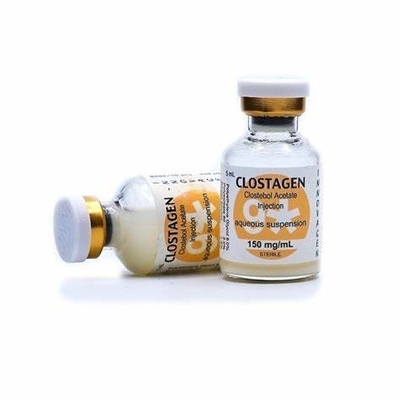 Octan Clostebol 10 ml Szklane etykiety i pudełka z proszkiem o czystości 99%.