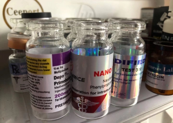 PET Hologram Enanthate test Etykiety na fiolki 10 ml