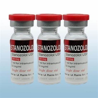 Niestandardowe etykiety na fiolki LA Pharma Winstrol 10 ml z czerwonym efektem lasera